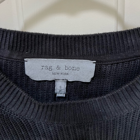 Rag and Bone Dexter Dye Crew Sweater - Men’s small - black - Picture 9 of 12